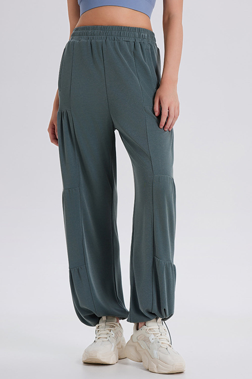 Ruched Drawstring Joggers