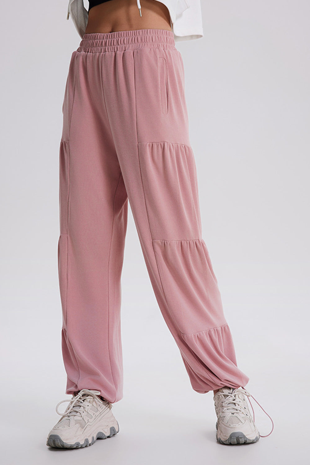 Ruched Drawstring Joggers