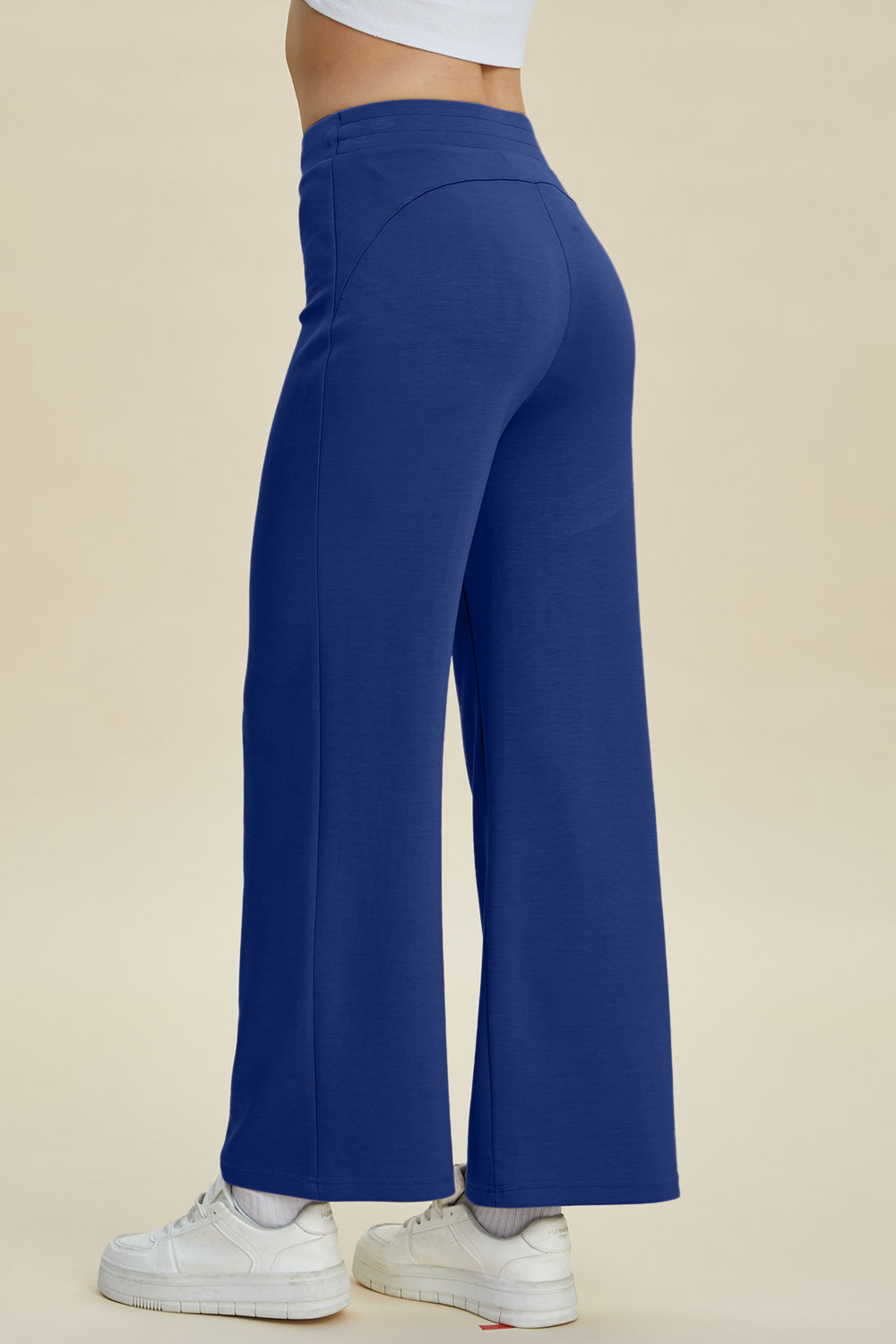 Wide-Leg Drawstring Pants