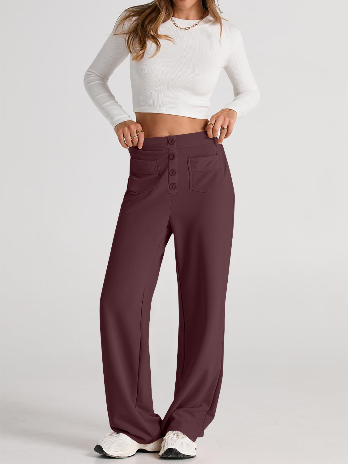High-Waist Wide-Leg Pants