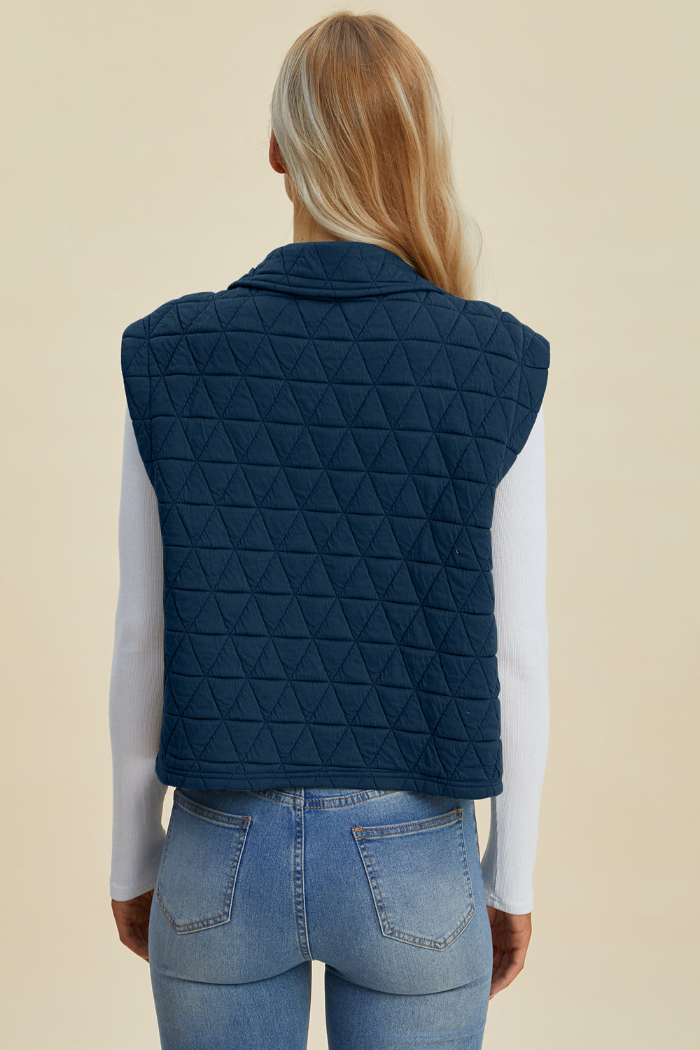 Pocketed Snap Down Vest
