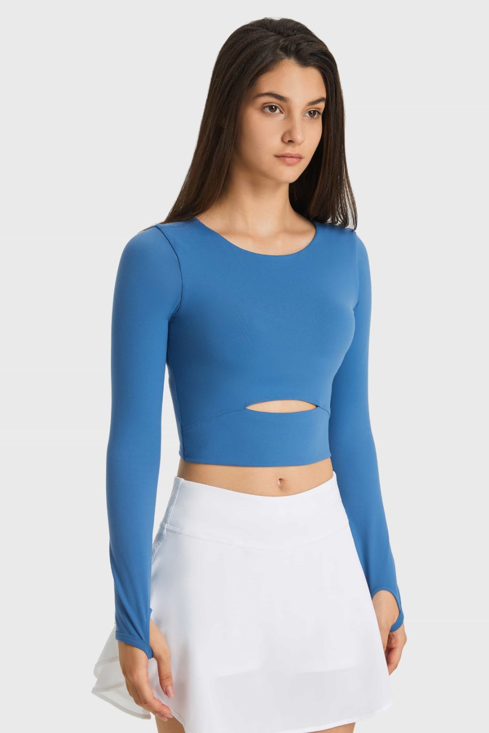 Cutout Long Sleeve Sports Top