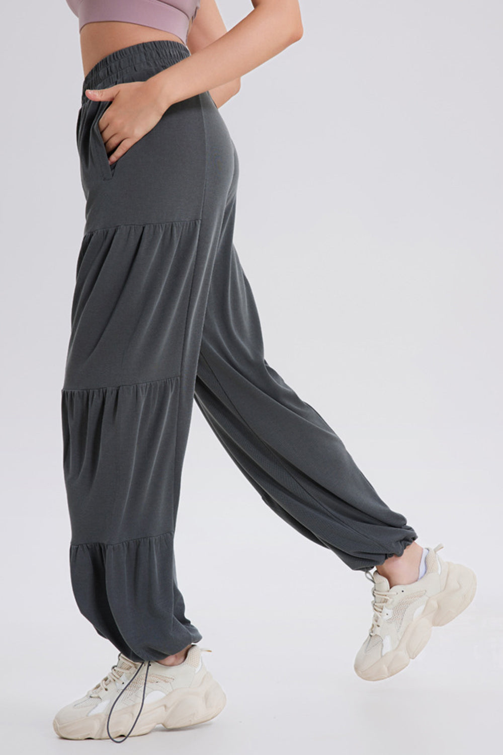 Ruched Drawstring Joggers