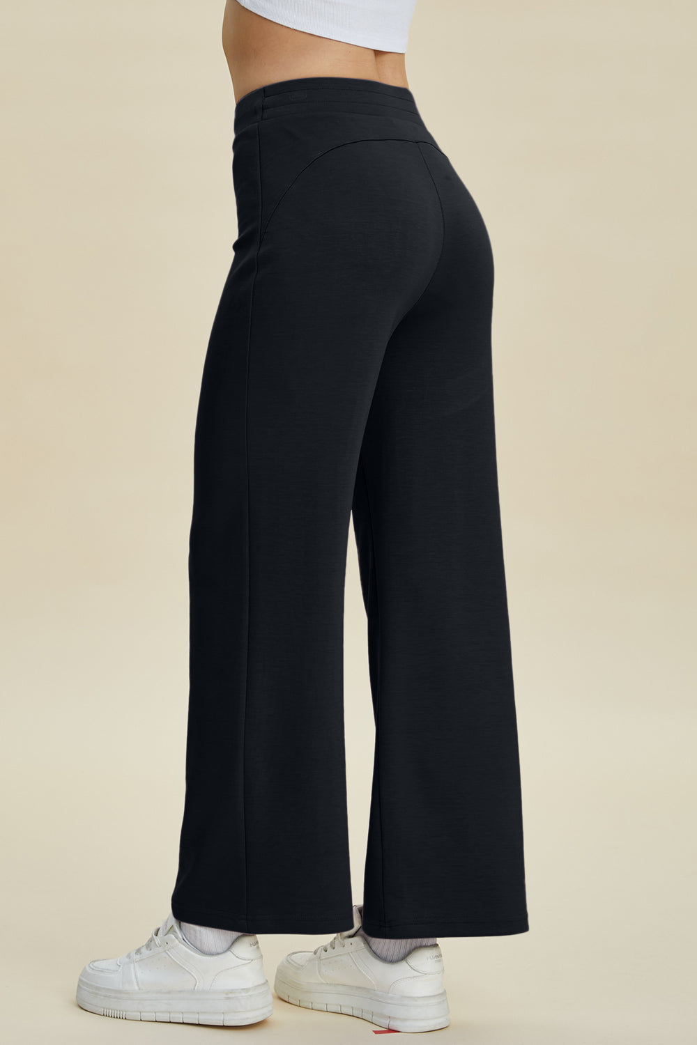 Wide-Leg Drawstring Pants