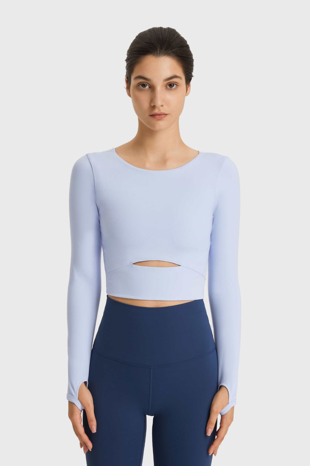 Cutout Long Sleeve Sports Top
