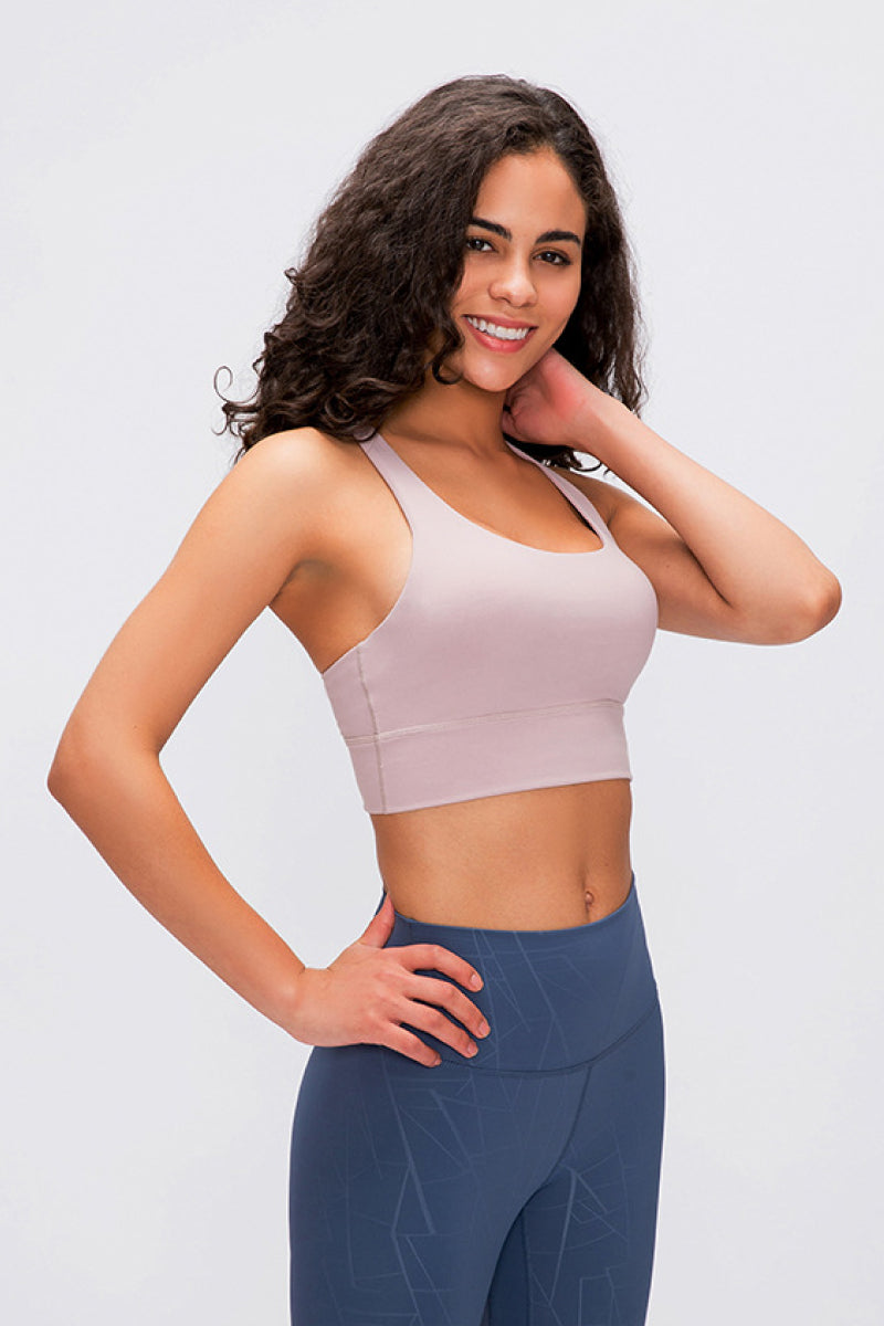 Double X Strappy Back Sports Bra