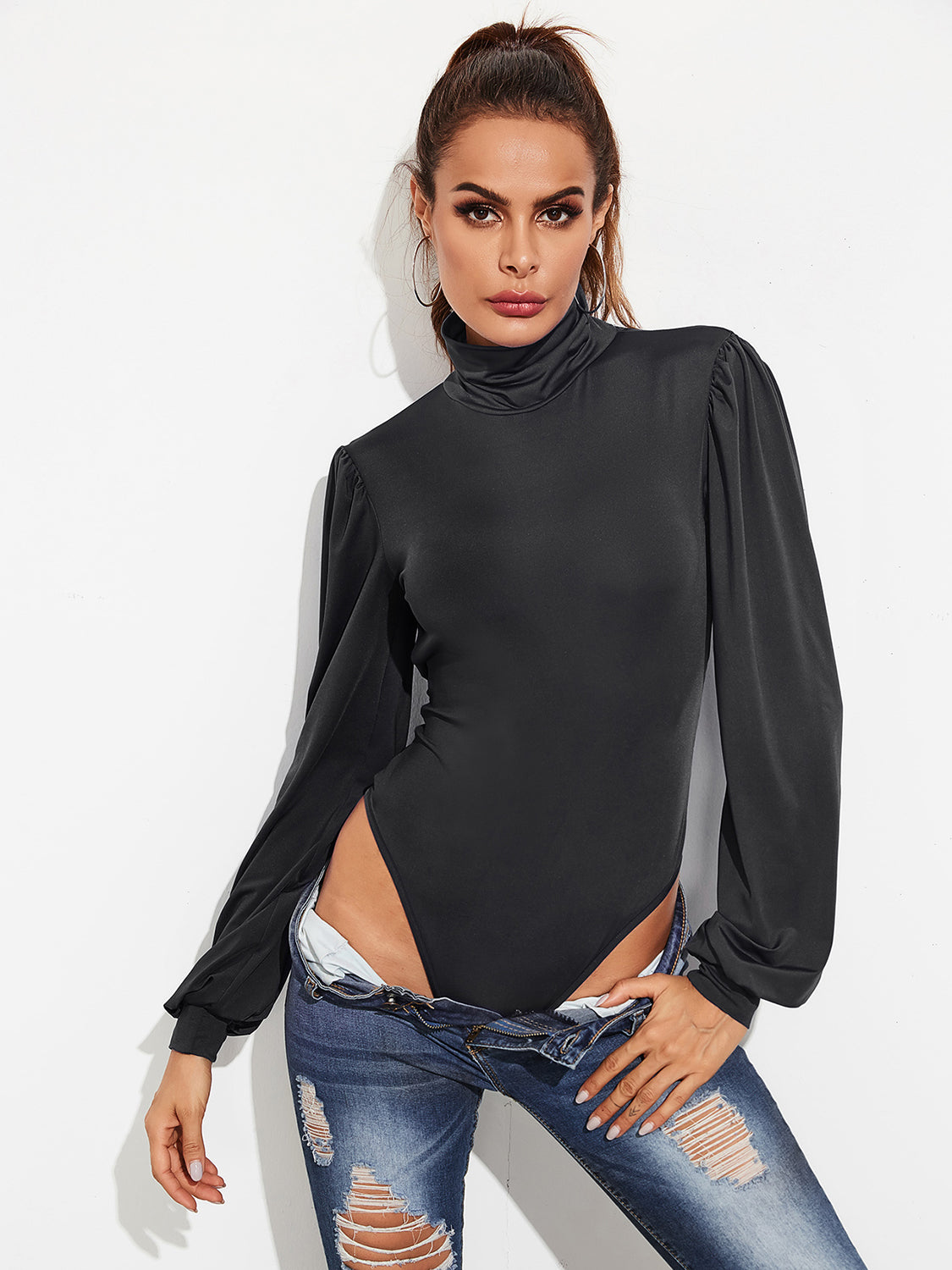 Backless Tie-Waist Bodysuit