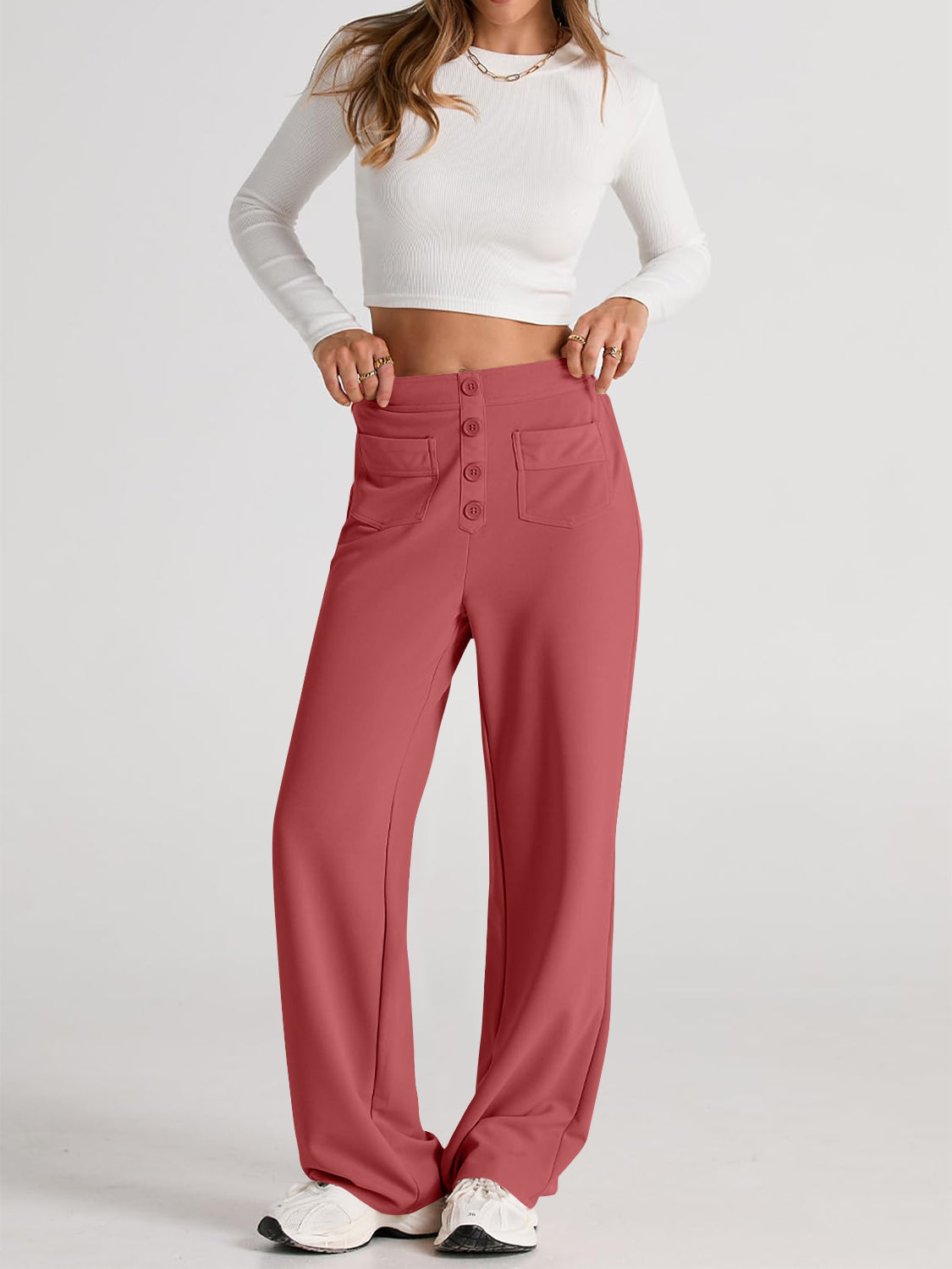 High-Waist Wide-Leg Pants