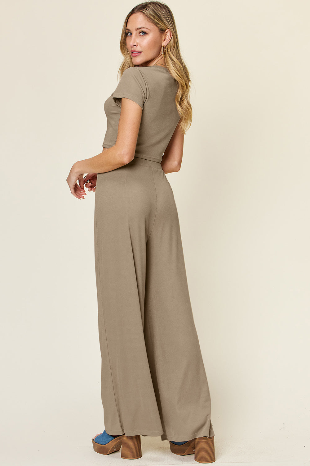 Round Neck Top & Pants Set