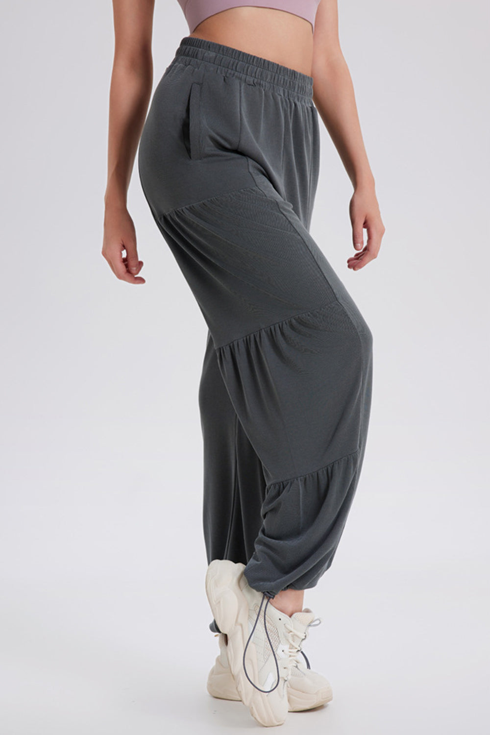 Ruched Drawstring Joggers