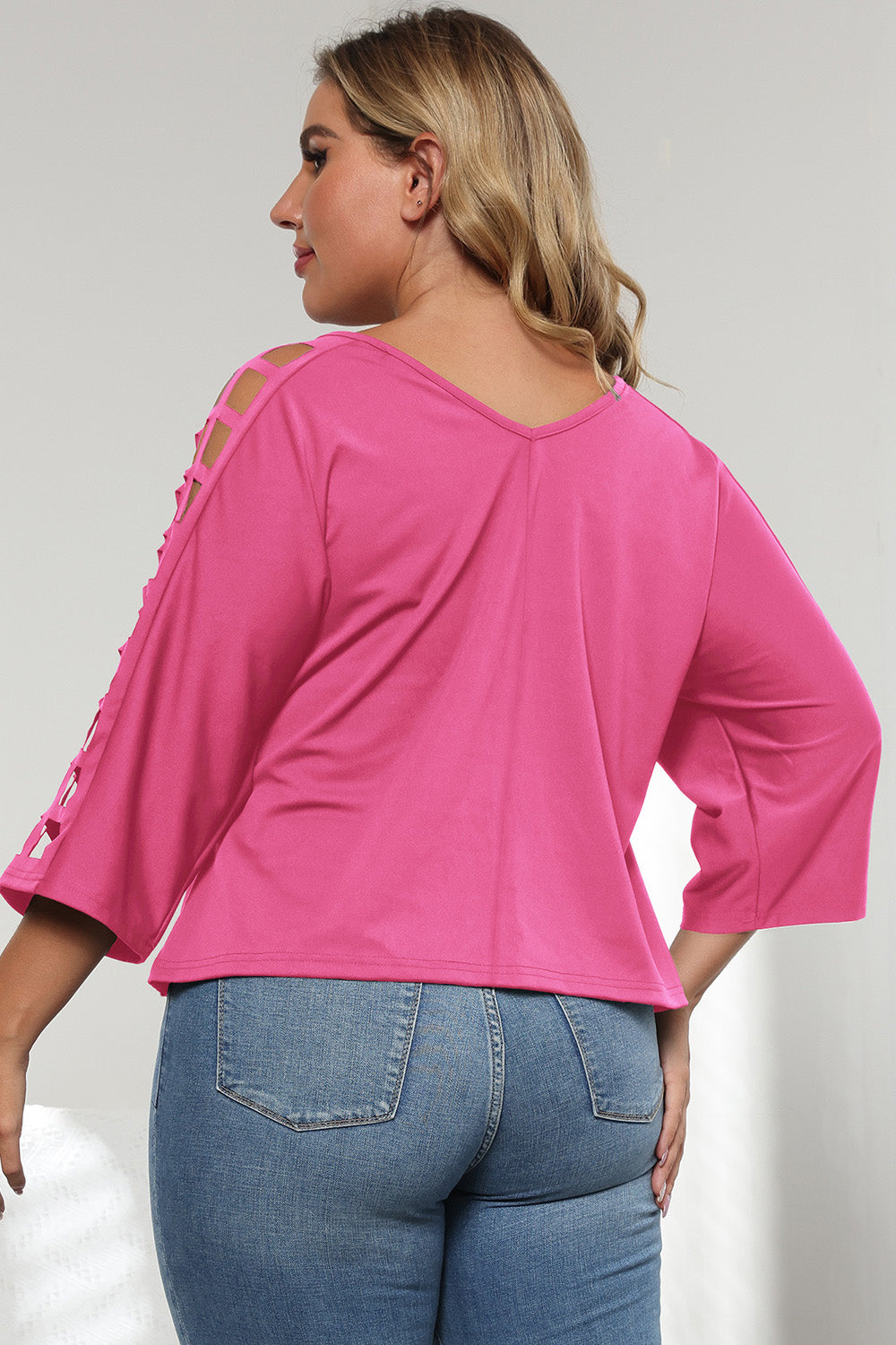 Chic Cutout 3/4 Sleeve Top