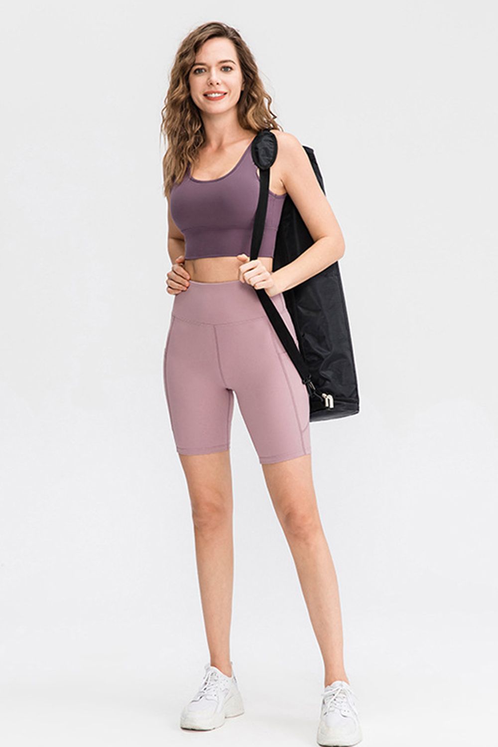 Wide Waistband Pocketed Sports Shorts