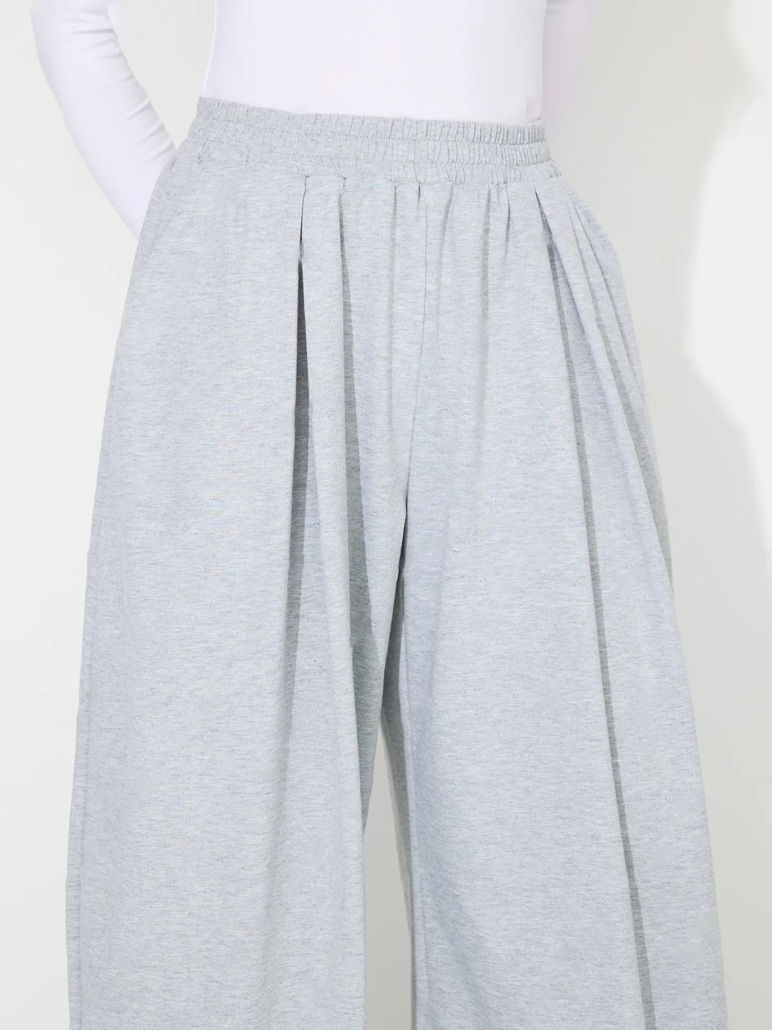 Elastic Waist Wide-Leg Pants with Pockets